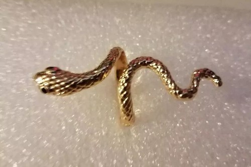 MIP - Juego de 2 piezas tono plata, tono dorado - gótico, emo damas anillo serpiente ajustable - Imagen 9 de 10