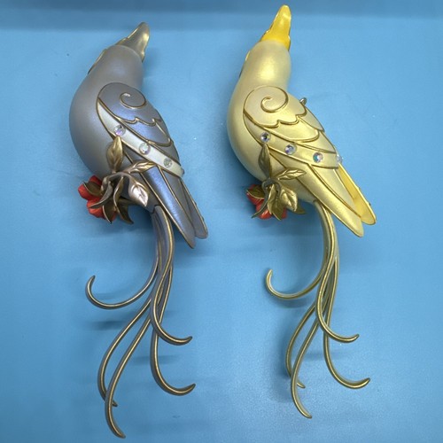 2 Ornamenti Hallmark Birds Of Beauty Clever Cockatiel Gold Surprise 2019 2020 - Foto 4 di 6