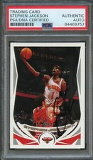 2004-05 Topps #37 Stephen Jackson Signed Card AUTO PSA Slabbed