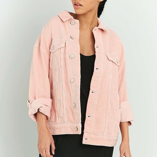 Pink Corduroy Trucker Jacket Size 