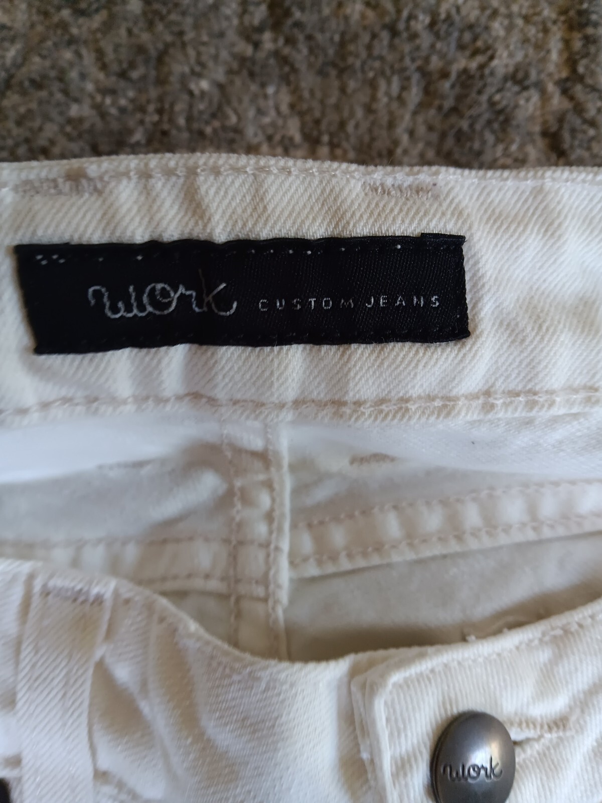 Work Custom Jeans Women Button Solid 5 Pocket Des… - image 4