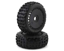 ARRMA AR550058 DBOOTS Katar Tire Set Glued Black Wheels (2) For 1/8 Typhon 6s