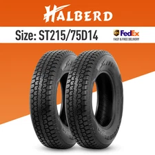 6Ply Set 2 ST215/75D14 Trailer Tires 215 75 14 Premium Heavy Duty Load Range C