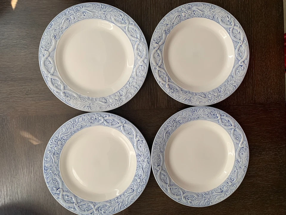 2 platos de cena Charter Club Country Chateau azul y blanco Foto 2 de 4