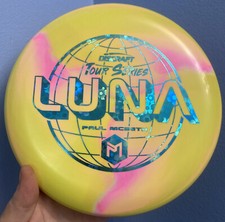 Discraft ESP Luna 2022 Paul Mcbeth Tour Series 174g Yellow Pink W/blue Flowers