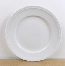Fitz & Floyd Everyday White Beaded Edge Salad Plate 8.75" Across VGC