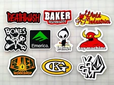 Skate Vinyl Sticker Lot (10 Stickers) Set 1 Skateboarding 90's 2000's