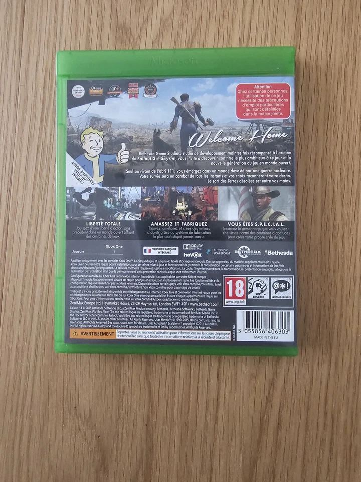 Jeu video Xbox one Fallout 4 complet avec poster FR vintage jeux, photo 2 sur 2