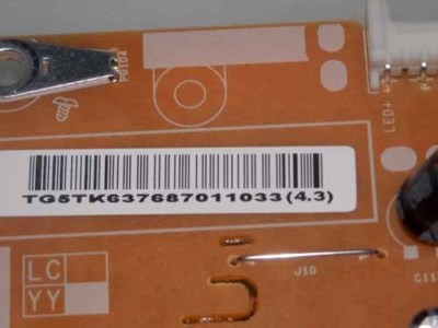 LG MODEL 49LF5400-UB POWER SUPPLY #EAX662030701,1.6, EAY63768701,TV TECH HERE