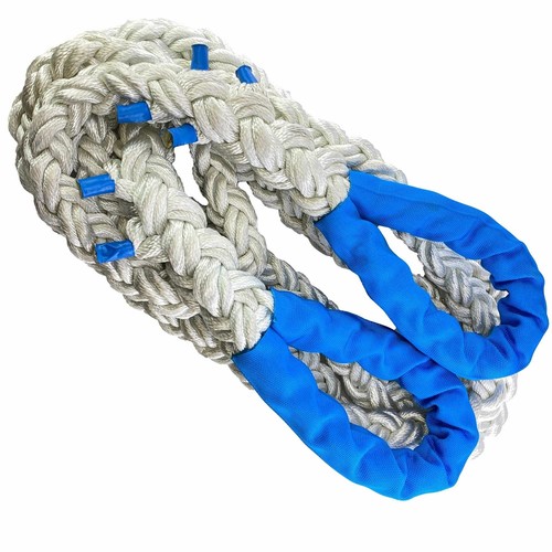 40 mm weiß Nylon Kinetic 30T 4x4 Berge Abschleppseil x 8m mit 9,50T Schäkeln - Bild 4 von 5