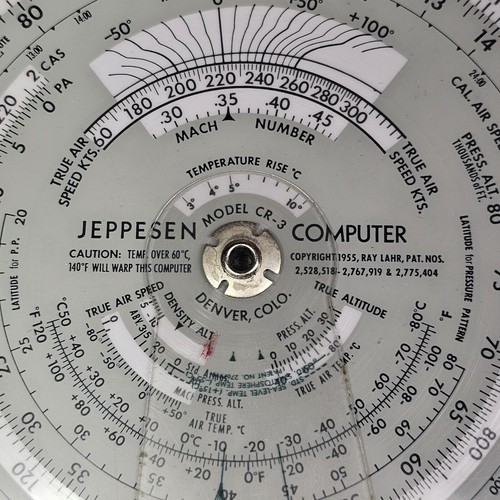 Vintage JEPPESEN Model CR-3 and CR-2 Circular Flight Computer with Vinyl Case - Picture 6 of 7