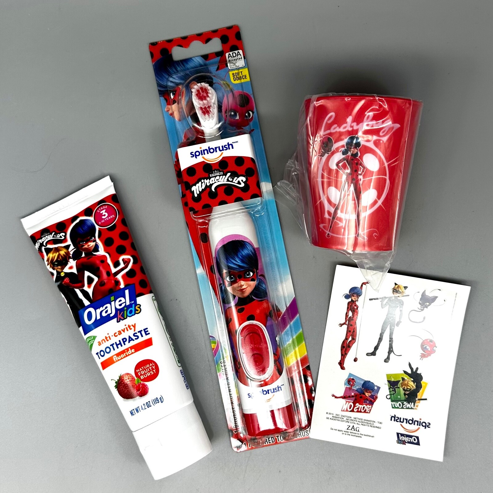 Spinbrush Orajel Kids Miraculous Ladybug Toothbrush Spot - Acular Gift ...