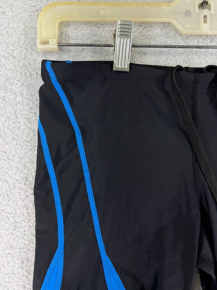 TYR Shorts Adult 30 Black Blue Jammer Polyester Blend Spandex Compression - Image 4 of 4