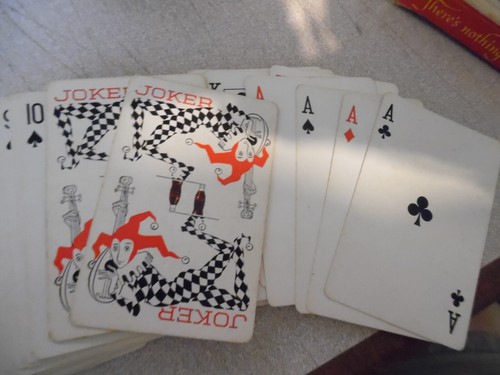 Coca-Cola Playing Cards Skater Girl Refreshment through 70 Years Vintage 1956 - Picture 3 of 5