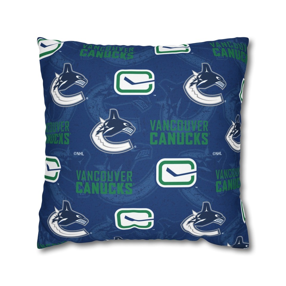 Vancouver Canucks Spun Polyester Square Pillowcase eBay