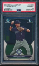 PSA 10 COLT EMERSON 1st 2023 Bowman Chrome Draft MARINERS Rookie RC GEM MINT