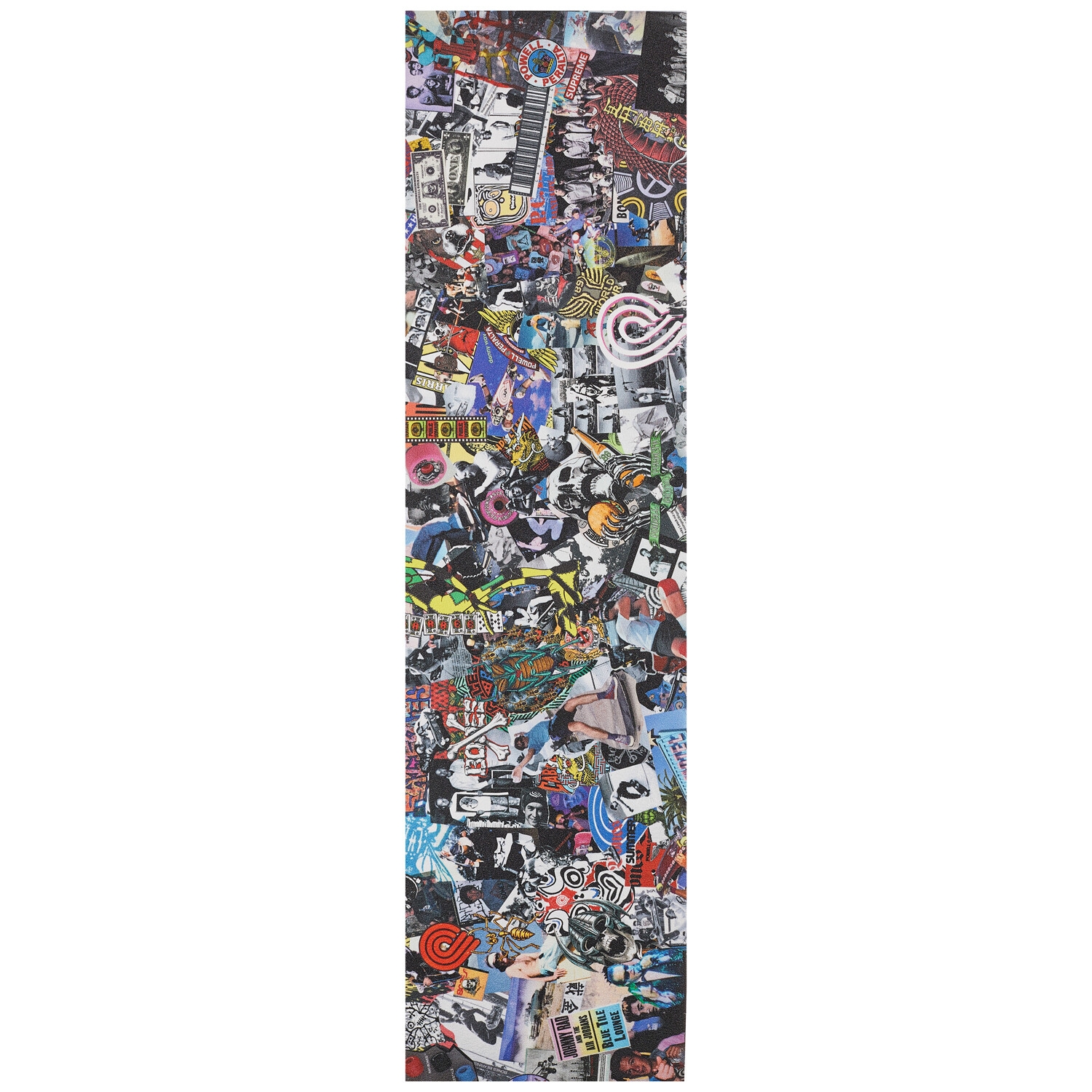 Powell Peralta Skateboard Griptape Collage White 10.5" x 33" Grip Sheet