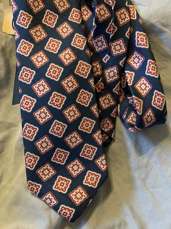 Corbata de seda CESARE ATTOLINI hecha a mano en Italia Foto 2 de 4