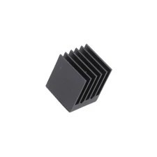 ATS-54170R-C1-R0 Radiator: Embossed Ribbed Black L:17mm W: 17mm H: 19.5mm Adv