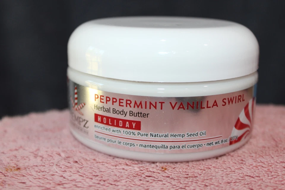 HEMPZ  PEPPERMINT Vanilla SWIRL  Body Butter Limited Edition 8oz - Image 3 of 4
