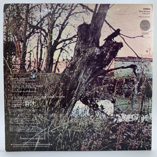 Black Sabbath S/T Lp Vinyl Brazil 1st Press Vertigo 1973 VG+/VG Rare - Picture 2 of 7