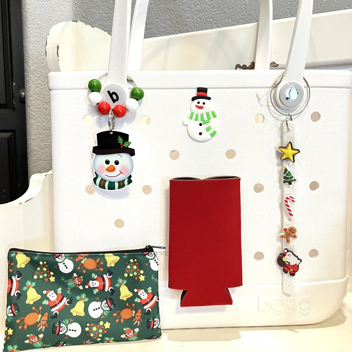 Christmas Snowman Theme Bogg Bag tote bag accessories Set