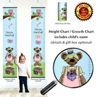 Personalised Height Growth Chart Owl Garden Teddy Bear Girls Theme