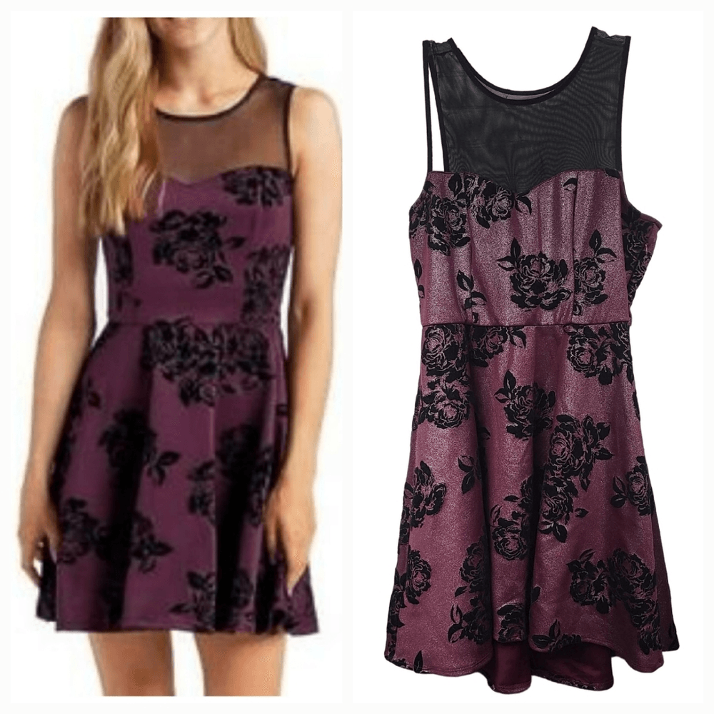 trixxi skater dress Trixxi Dress XS Floral Fit and Flare Tank Skater Dress Elastic Waist  Stretch