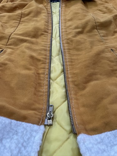 Vintage 60s Jacket Faux Fur Brown Suede Women’s Sz 12 Woodstock Retro Boho Retro - Picture 22 of 24