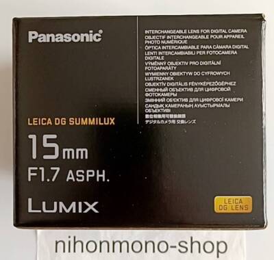 PANASONIC H-X015-K LUMIX G LEICA DG SUMMILUX 15mm F1.7 ASPH. Black