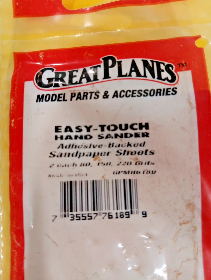 GREAT PLANES ~PN #GPMR6189~ NIP! Easy Touch Sander Sand Paper Sheets - Image 2 of 3