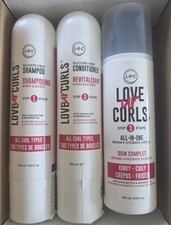 LUS Brands Love Ur Curls for Curly Hair 3-Step System - Shampoo and Conditio...