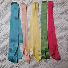 Vintage Seam Binding 10 Yd Bundle 5 Different Colors Sewing Trim Gift Wrap L9