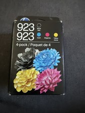 HP 923 Black Cyan Magenta Yellow Ink Set 6C3Y6LN Exp 2027 OEM Sealed Retail Box