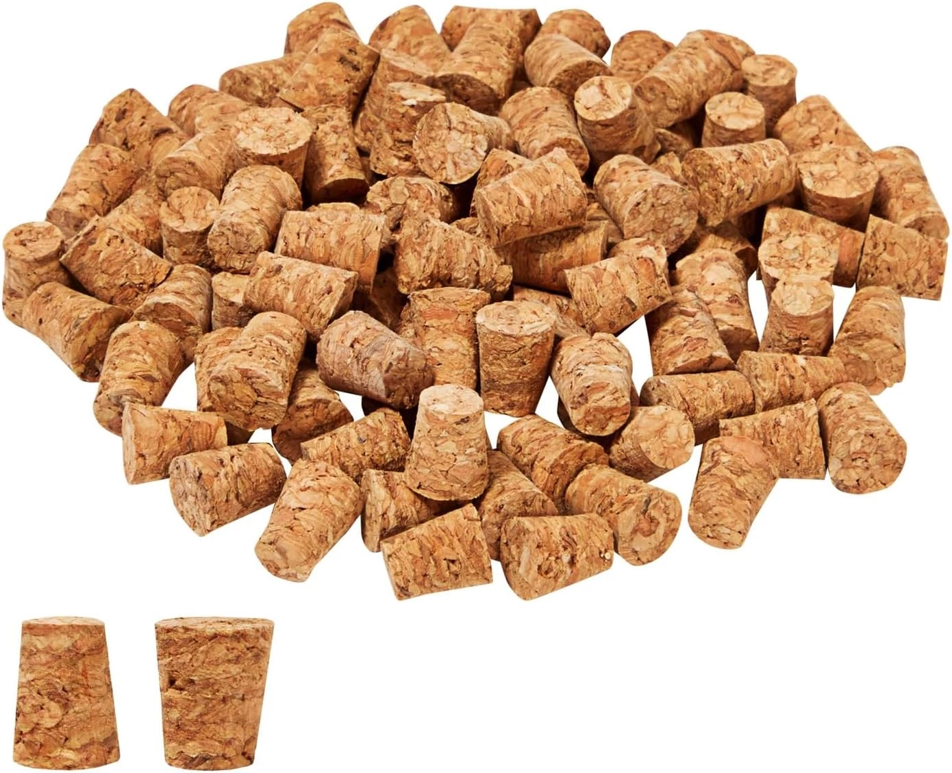 Tiny Cork Plugs & Mini Stoppers - 100-Pack, 0.4 X 0.3 X 0.5 In, Brown - Corks fo