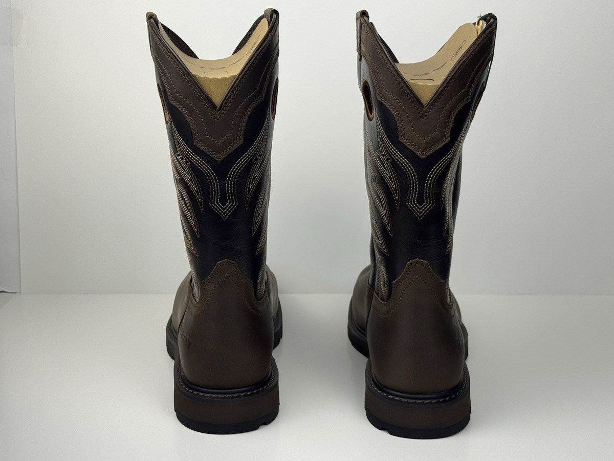 Ariat Groundwork Steel Toe Mens Sz 11.5 D Bitter Brown Wide 