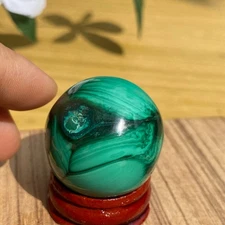 59g Natural Polished Malachite Gem  ball Quartz Crystal  Mineral Specimen
