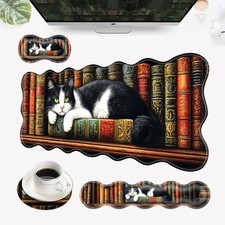 Desk Mat, Mouse Pad with Wrist Rest, 4-in-1 Large Mouse Pads for Desk, Ergono...