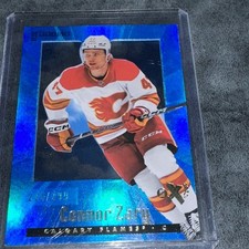 2023-24 Skybox Ex2000 - Rookies Connor Zary #123 Blue Credentials /299 (RC)
