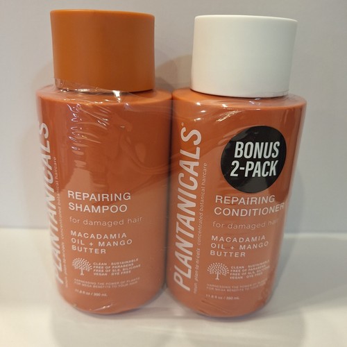 Plantanicals Repairing Shampoo & Conditioner Macadamia Oil Mango Butter 11.8 Oz  - Picture 1 of 2