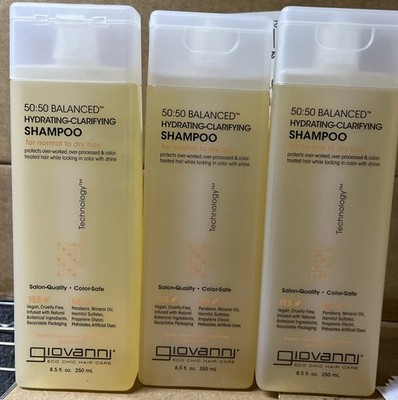 (lot of 3 pack)GIOVANNI 50:50 Balanced Hydrating-Clarifying Shampoo|Exp 11/2026|