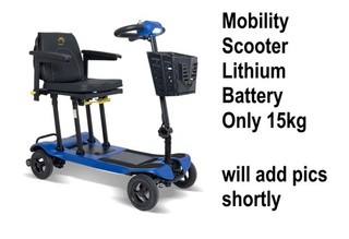ONLY 15kg Scooterpac Atom Lightweight Folding Mobility Scooter Lithium Battery
