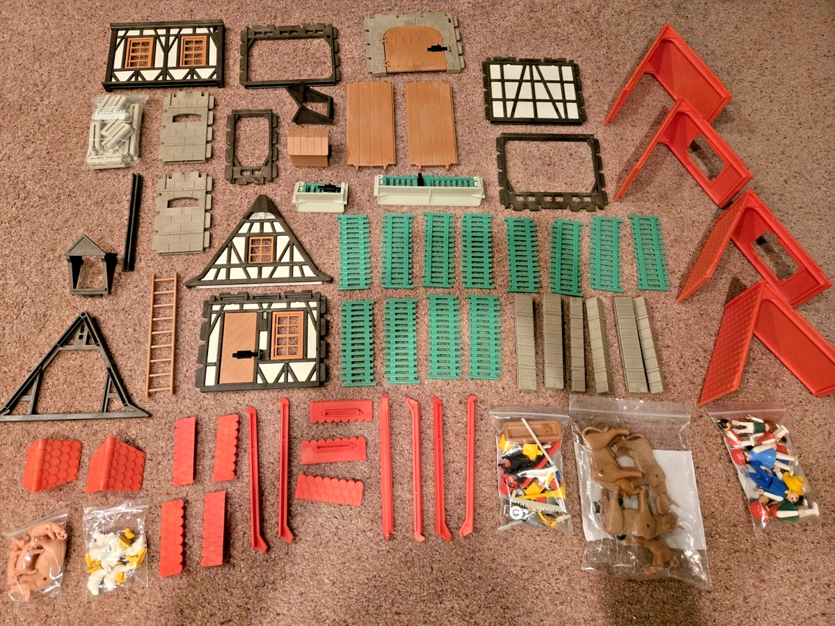 Vintage PLAYMOBIL 3556 Medieval Farm Animals Set With Fence for