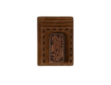 Nocona Western Wallet Mens Roughout Buck Laced Embossed Tan N500047508