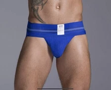 GYM 3 Inch Wideband Jockstrap - Blue - Size Medium