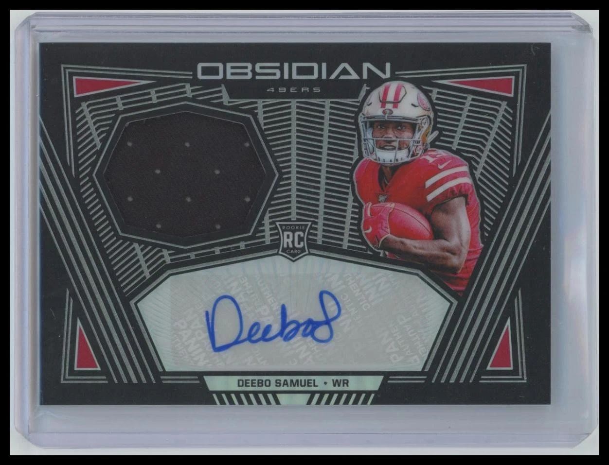 Deebo Samuel Panini Donruss Optic Rookie Patch Autographs #DSA Gold Vinyl 1/1