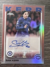 2024-25 Topps Chrome Sam Kerr Rose Gold Auto /50 UEFA Women's Champions League