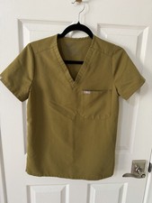 FIGS Scrub Top Olive Green XS Technical Collection. Nurse, Vet, Medical.