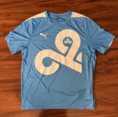PUMA Cloud9 2021 - Esports Jersey Mens Size L White Blue No Sponsors on It Rare