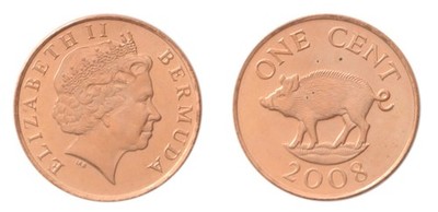 Bermuda 1 Cent, 2008, KM #107, Mint